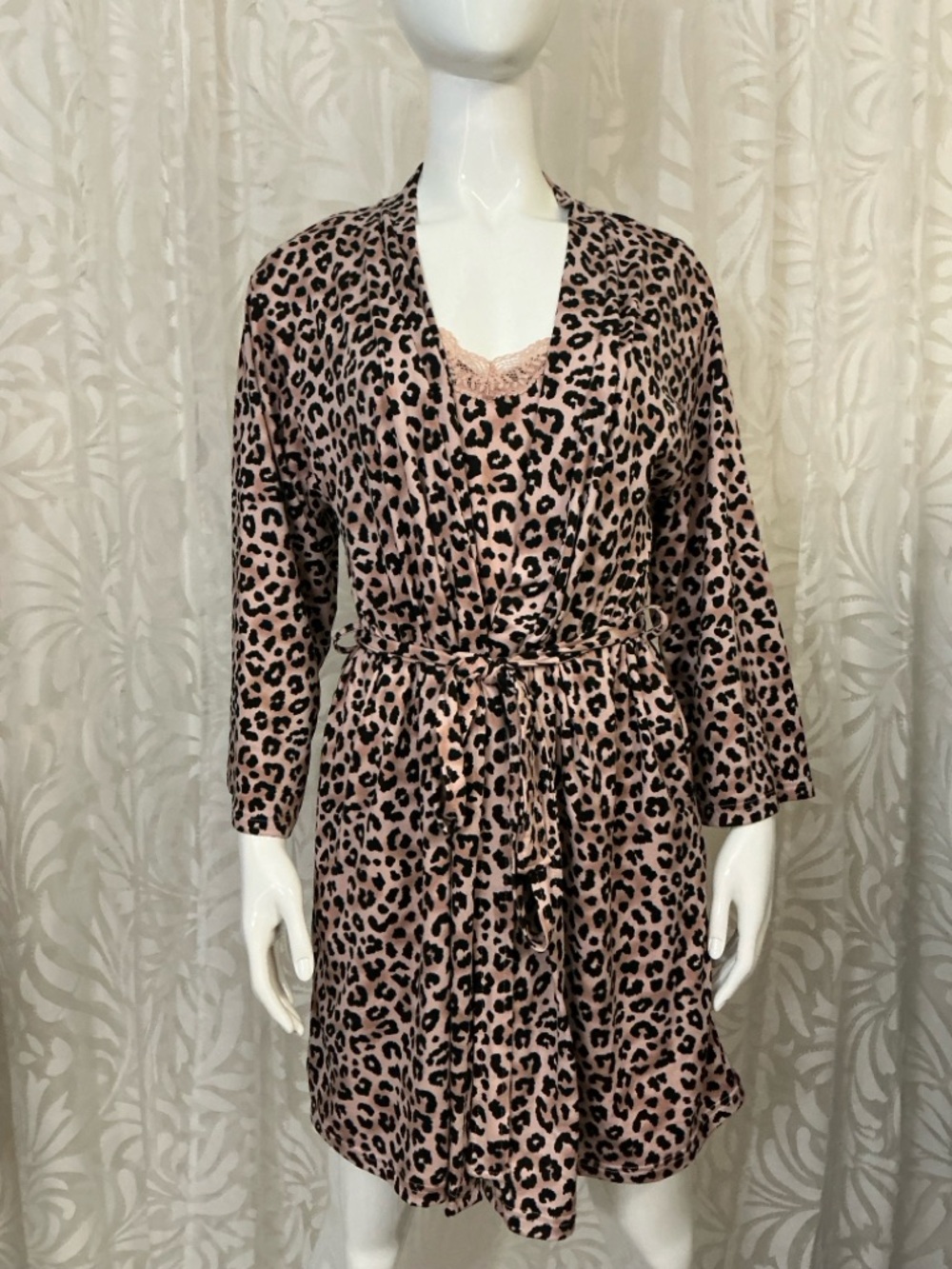 Leopard Print Comfy Robe and Slip Set